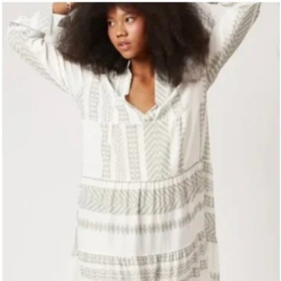 White & Green Silk and Salt Maxi Dress | Size M - Picture 1 of 10